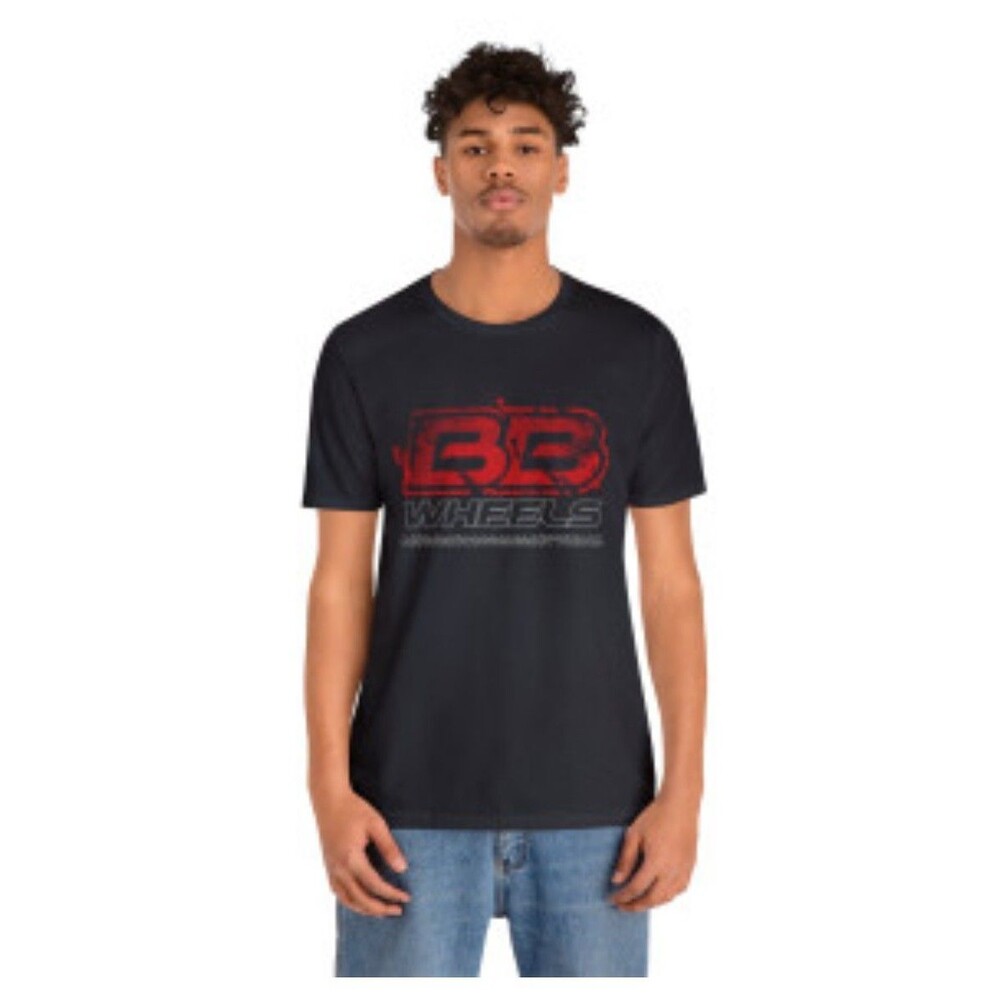 BB Wheels Mens Black T Shirt Size Large L NWT New With Tags Graphic Short Sleeve